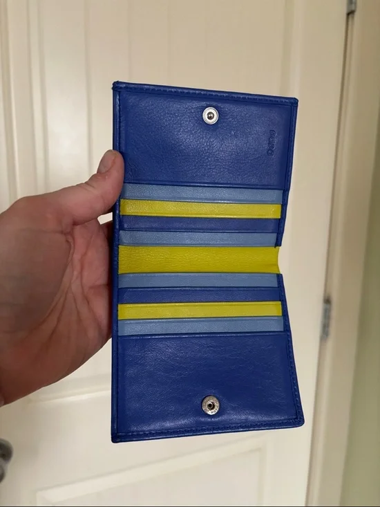 Blue Leather Bi-Fold Wallet - Unbranded - Picture 2 of 5